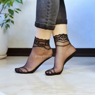 جوراب گیپوری مجلسی زنجیری مچی زنانه 05