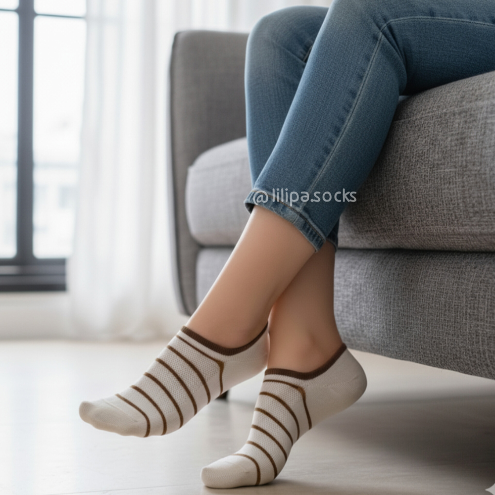 جوراب زیرقوزکی طرح پلنگی زنانه 03