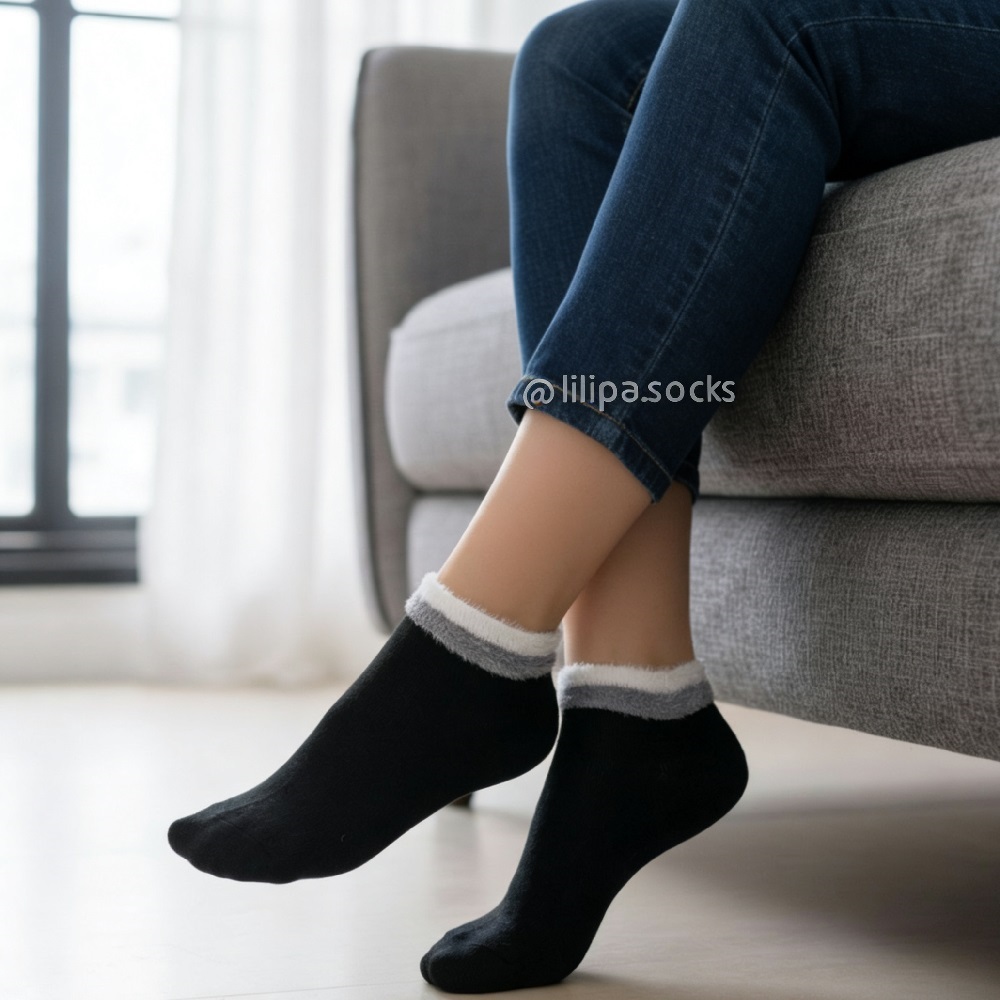 جوراب مچی لب موهر نخی زنانه 08