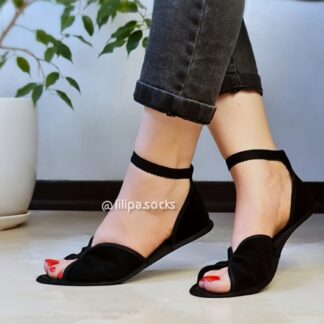 پاپوش مجلسی طرح پروانه جلوباز بندی زنانه 01